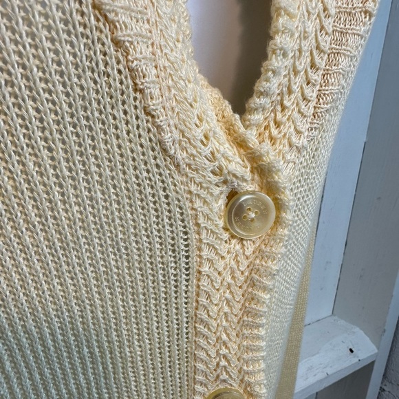 NWT Lauren Ralph Lauren Morton Cardigan Sweater Linen Women’s Large - Picture 6 of 12